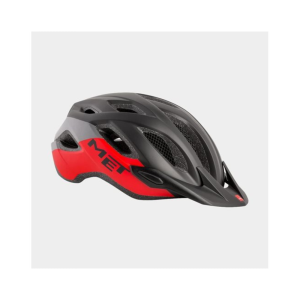 Met Cykelhjälm Crossover Black Red/Matt