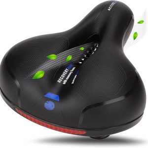 bekväm cykelsadel med blysning