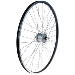 Framhjul 28" 19-622 SHIMANO Navdynamo, Alex X2000 dubbelbottnad, 36h, Silver